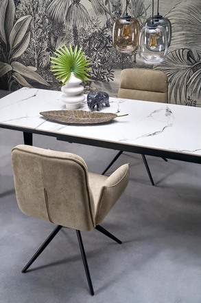 Moderní jídelní židle Halmar K574 tmavě béžová (1p=2szt) (7)