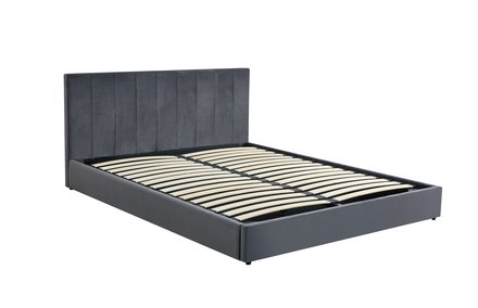 Manželská postel s boxem na ložní prádlo Halmar KATARINA popelavá (2p=1szt) (3)