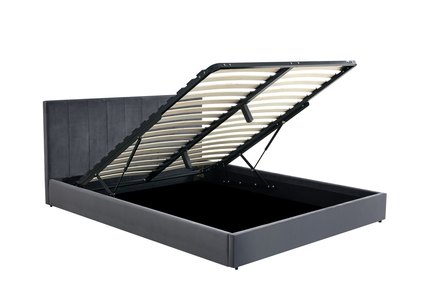 Manželská postel s boxem na ložní prádlo Halmar KATARINA popelavá (2 Karton) (4)