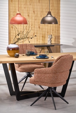 Moderní jídelní stůl s rozkladem Halmar MASSIVE 2 160-250x90x77 cm dub přírodníčerná (2p=1szt) (12)