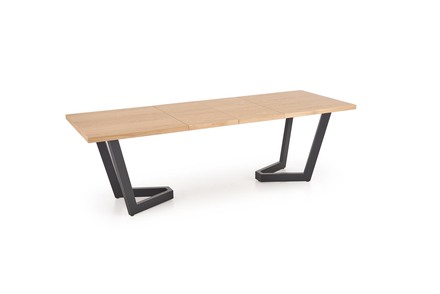 Moderní jídelní stůl s rozkladem Halmar MASSIVE 2 160-250x90x77 cm dub přírodníčerná (2p=1szt) (5)