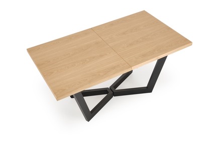 Moderní jídelní stůl s rozkladem Halmar MASSIVE 2 160-250x90x77 cm dub přírodníčerná (2p=1szt) (6)