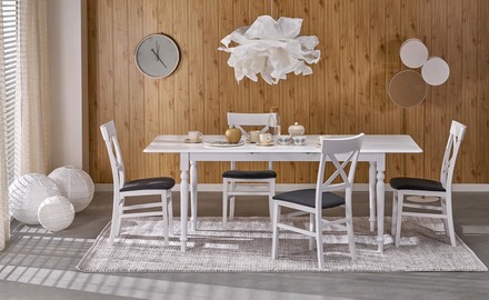 Moderní jídelní stůl s rozkladem Halmar NELSON bílá (1p=1szt) (6)