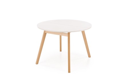 Moderní jídelní stůl Halmar RUBEN barva pracovní deska - kašmír, nohy - přírodní (102-142x102x75 cm) (2p=1szt) (2)