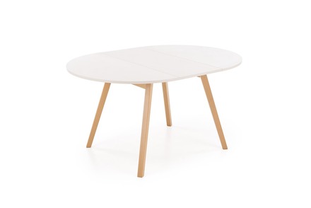 Moderní jídelní stůl Halmar RUBEN barva pracovní deska - kašmír, nohy - přírodní (102-142x102x75 cm) (2p=1szt) (5)