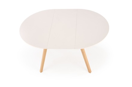 Moderní jídelní stůl Halmar RUBEN barva pracovní deska - kašmír, nohy - přírodní (102-142x102x75 cm) (2p=1szt) (7)