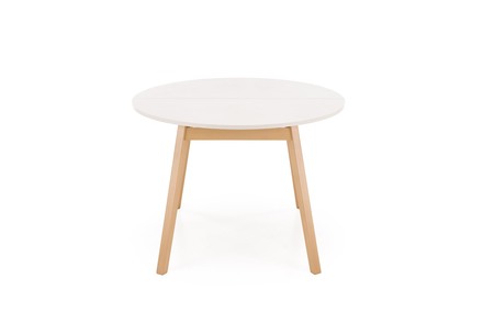 Moderní jídelní stůl Halmar RUBEN barva pracovní deska - kašmír, nohy - přírodní (102-142x102x75 cm) (2p=1szt)