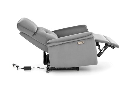 Křeslo Halmar SEMIR s funkcí elektrického polohování, popelavá (2p=1szt) (4)