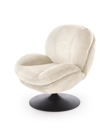 Relaxační křeslo Halmar SHELL krémová (1p=1szt) (5)