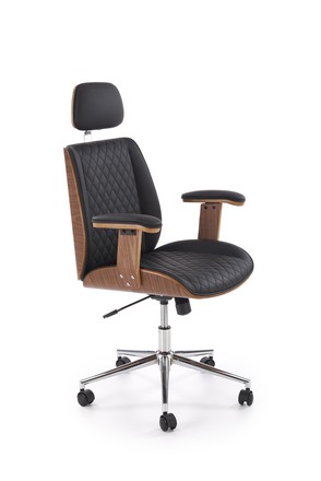 Kancelářské křeslo Halmar TIMBER ořech černá (1)