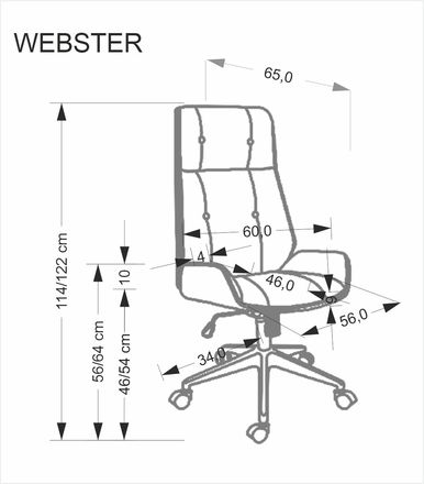 Kancelářské křeslo Halmar WEBSTER ořech černá (3)