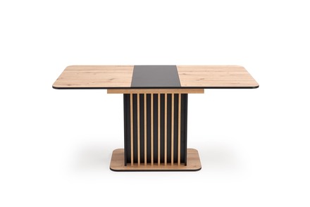 Moderní jídelní stůl s rozkladem Halmar WILSON, pracovní deska - dub artisan  černá, nohy - dub artisan  černá (2p=1szt) (2)