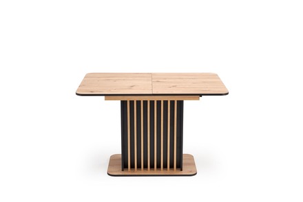 Moderní jídelní stůl s rozkladem Halmar WILSON, pracovní deska - dub artisan  černá, nohy - dub artisan  černá (2p=1szt)