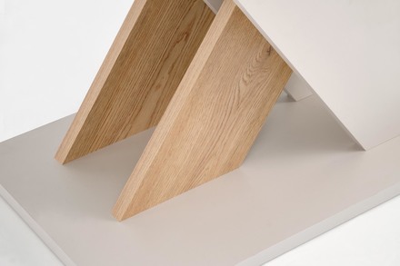 Moderní jídelní stůl s rozkladem Halmar XARELTO kašmír - dub cremona (2p=1szt) (2)