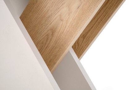 Moderní jídelní stůl s rozkladem Halmar XARELTO kašmír - dub cremona (2p=1szt) (3)