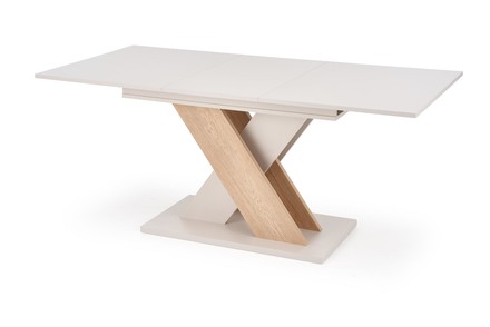 Moderní jídelní stůl s rozkladem Halmar XARELTO kašmír - dub cremona (2p=1szt) (6)