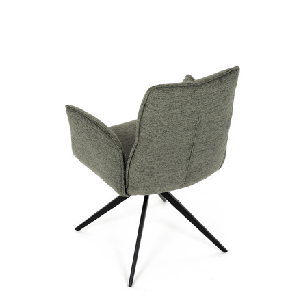 Moderní jídelní židle Autronic zelená látka, 360° vratný mechanismus, černý kov (DCH-D1328 GRN2) (18)