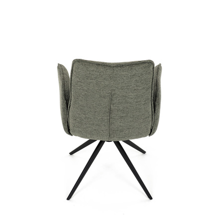 Moderní jídelní židle Autronic zelená látka, 360° vratný mechanismus, černý kov (DCH-D1328 GRN2) (19)