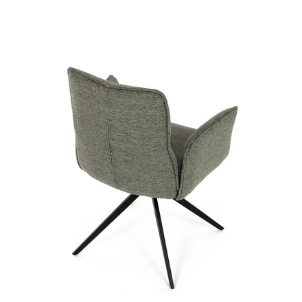 Moderní jídelní židle Autronic zelená látka, 360° vratný mechanismus, černý kov (DCH-D1328 GRN2) (20)