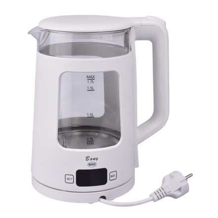 Skleněná rychlovarná konvice dvouplášťová s regulací Bravo B-4999 Bony (7)