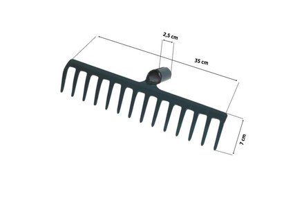 Hrábě Euro nářadí 145055Q Hrábě železné, počet zubů 14 (1)