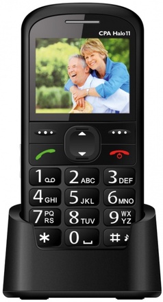 Mobilní telefon pro seniory CPA Halo 11 černý