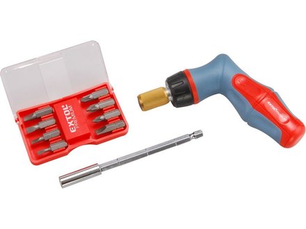 Šroubovák ráčnový s hroty Extol Premium (8819191) šroubovák ráčnový s hroty, sada 18ks, uchycení pomocí magnetu, CrV