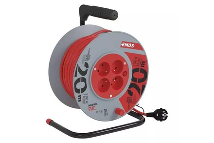 Prodlužovací kabel na bubnu Emos 108220 Kabel prodlužovací, 20m / 230V, cívka, 4 zásuvky