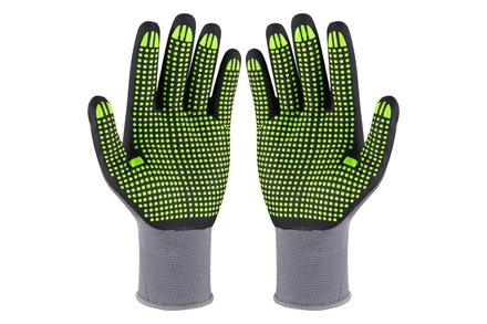Rukavice Stalco S093276319 Rukavice nylonové NITRILE FLEX DOTS PERFECT, vel. 9 (3)