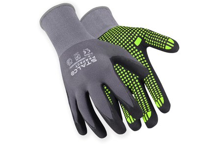 Rukavice Stalco S093276321 Rukavice nylonové NITRILE FLEX DOTS PERFECT, vel.10 (1)