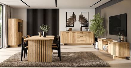 Moderní jídelní stůl s rozkladem Forte Formswift 180-230x90cm dub (karton*3) (6)