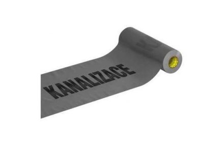 Páska výstražná EURO nářadí 138893 Fólie výstražná KANALIZACE, 300 mm / 70 µm, 100 m, šedá