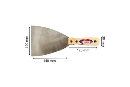 Špachtle EURO nářadí 132259 Špachtle ocel broušená YORK PROFI, 120 mm, dřevěná rukojeť (1)