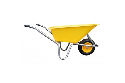 Zahradní kolečko EURO nářadí 139234 Kolečko zahradní LIVEX, 100 l, pozinkovaný rám, žluté