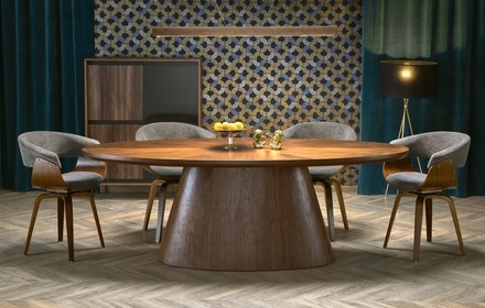 Moderní jídelní stůl Halmar VAGNER stůl ořechová (2p=1szt) (2 Karton) (5)