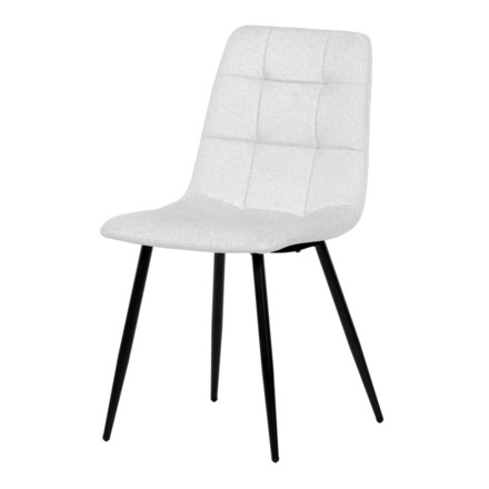 Set moderní jídelní stůl se židlemi Autronic Jídelní set 1+4, stůl 130x80, deska slinutý kámen, židle bílá látka, černý kov (ASE-1038 WT2) (4)