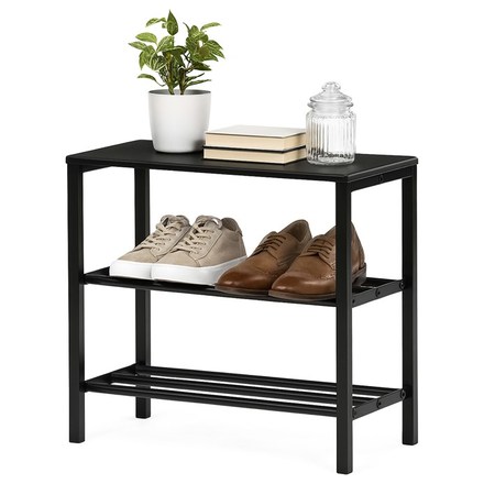 Botník Autronic Botník, 1 police, černý matný lak (83168-42 BK) (1)