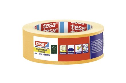 Páska maskovací Tesa 138544 Páska maskovací, 50 m x 38 mm, žlutá, 4344