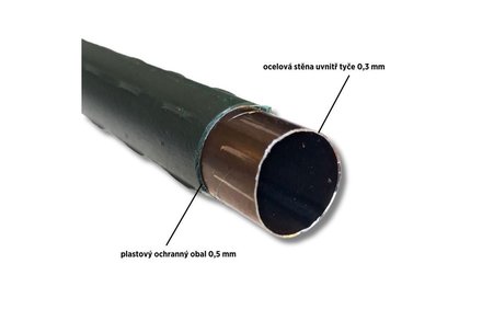 Tyč zahradní Enpro 729146 Tyč zahradní poplastovaná, 180 cm x 16 mm (8)