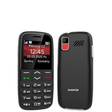 Mobilní telefon Aligator A770 Senior Black
