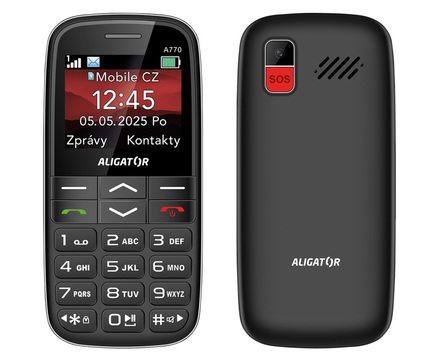 Mobilní telefon Aligator A770 Senior Black (2)