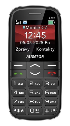 Mobilní telefon Aligator A770 Senior Black (3)