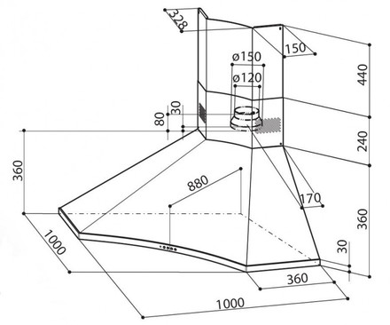 Komínový odsavač par Faber SOLARIS EG6 X A100 (2)