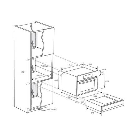 Kompaktní vestavná trouba Haier HWO45NB6B0B2 (3)