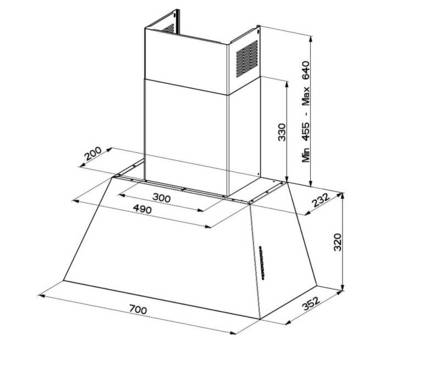 Komínový odsavač par Faber CHLOE CG MATT A70 (2)