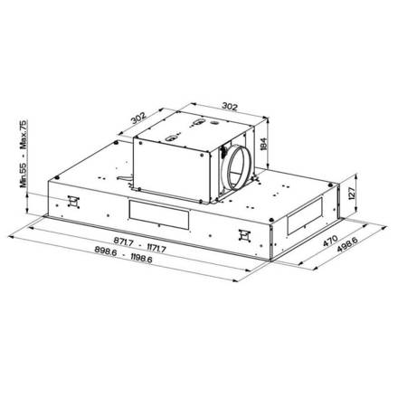 Stropní odsavač par Faber HEAVEN BRIGHT G/WH KL A120 (1)