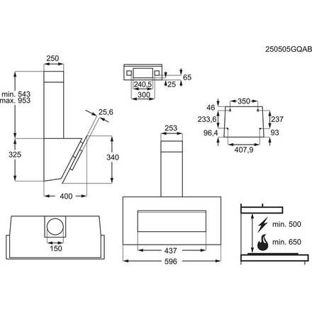 Komínový odsavač par Electrolux LFV326W (2)