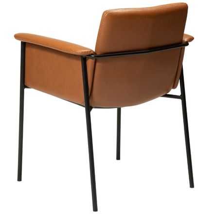 Moderní jídelní židle DAN-FORM VALE imitace kůže hnědá (4)