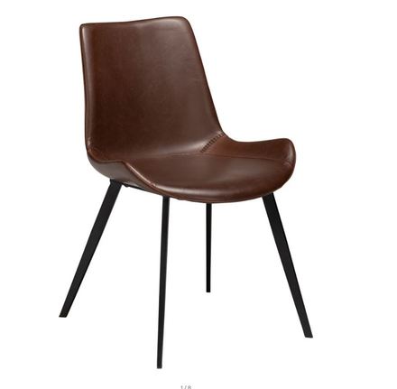 Moderní jídelní židle DAN-FORM HYPE imitace kůže hnědá