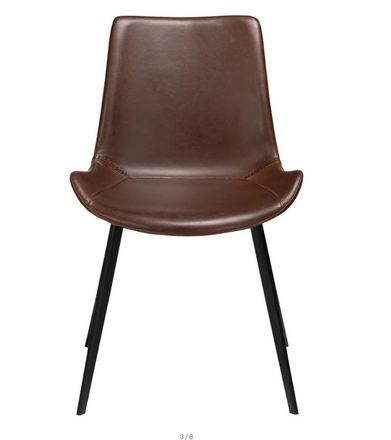 Moderní jídelní židle DAN-FORM HYPE imitace kůže hnědá (2)